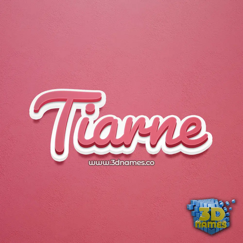 tiarne in Red Scribble style - 3D name wallpaper