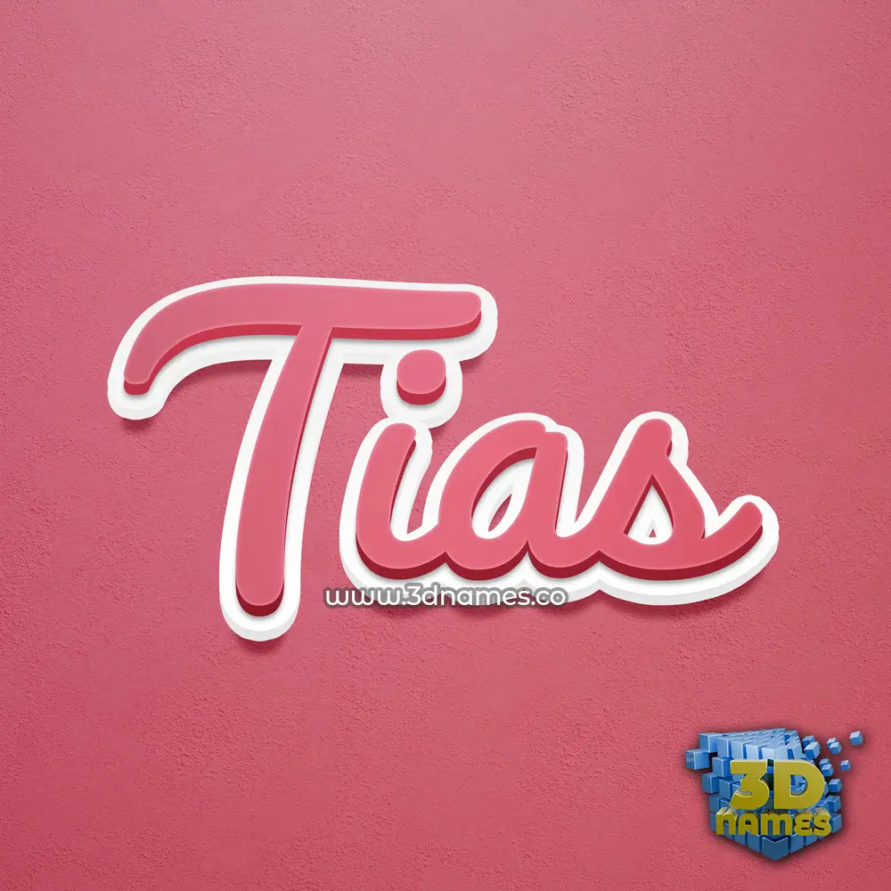 tias in Red Scribble style - 3D name wallpaper