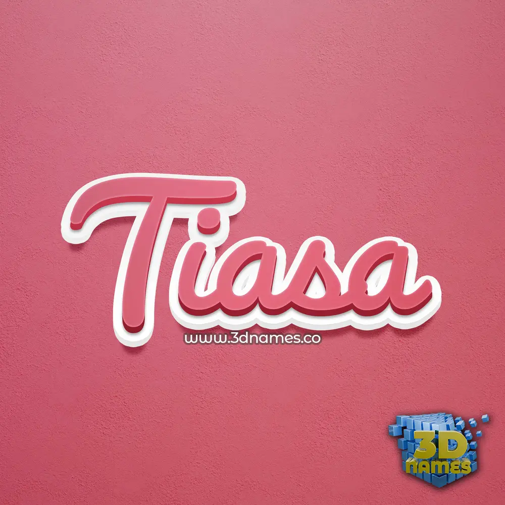 tiasa in Red Scribble style - 3D name wallpaper