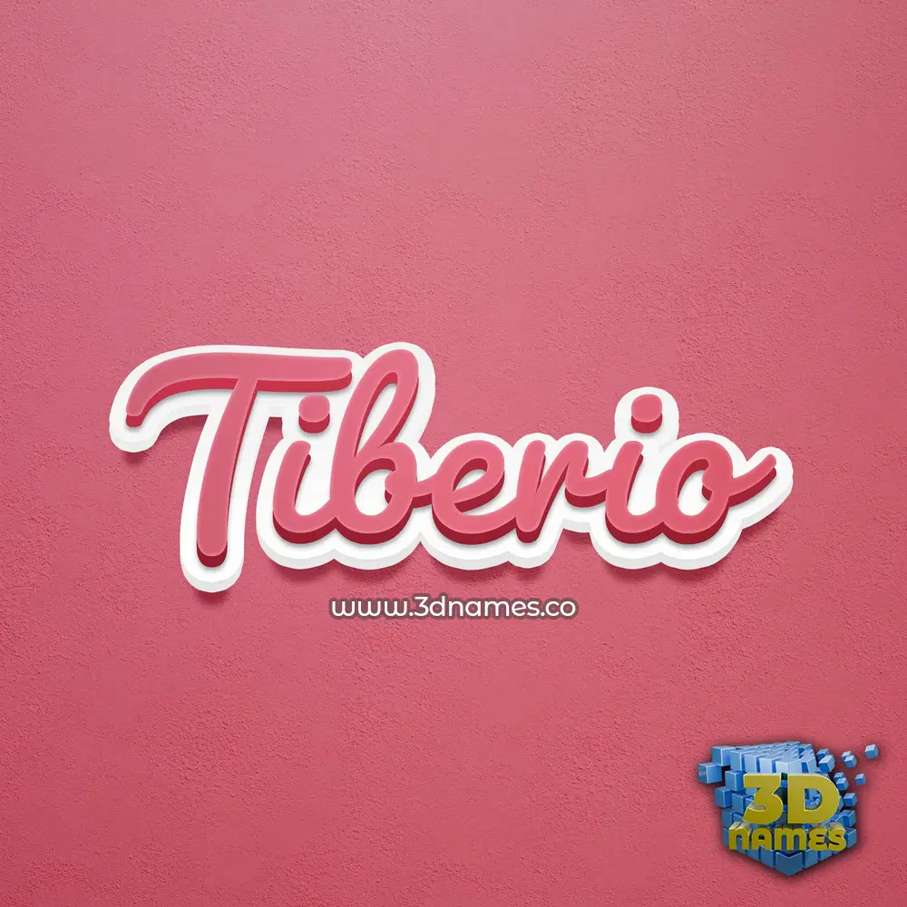 tiberio in Red Scribble style - 3D name wallpaper