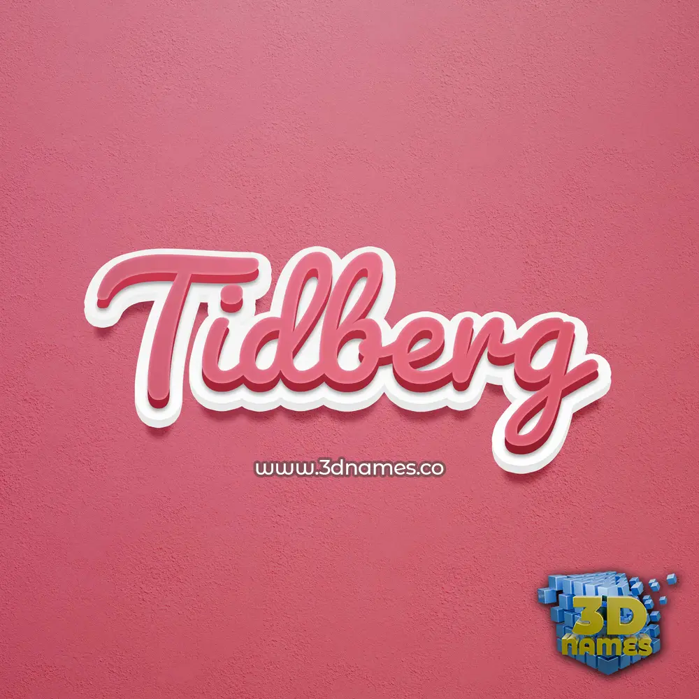 tidberg in Red Scribble style - 3D name wallpaper