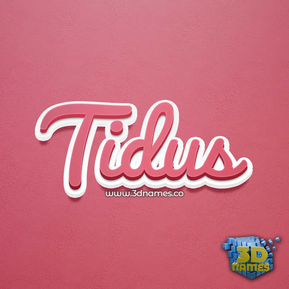 tidus in Red Scribble style - 3D name wallpaper