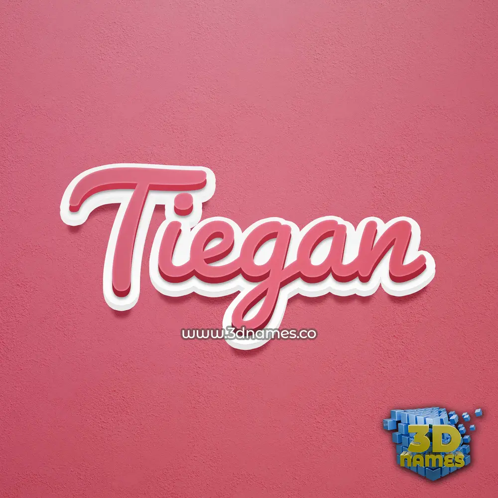 tiegan in Red Scribble style - 3D name wallpaper