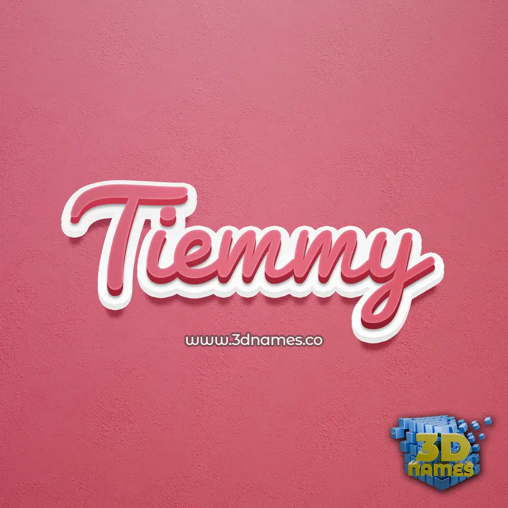 tiemmy in Red Scribble style - 3D name wallpaper