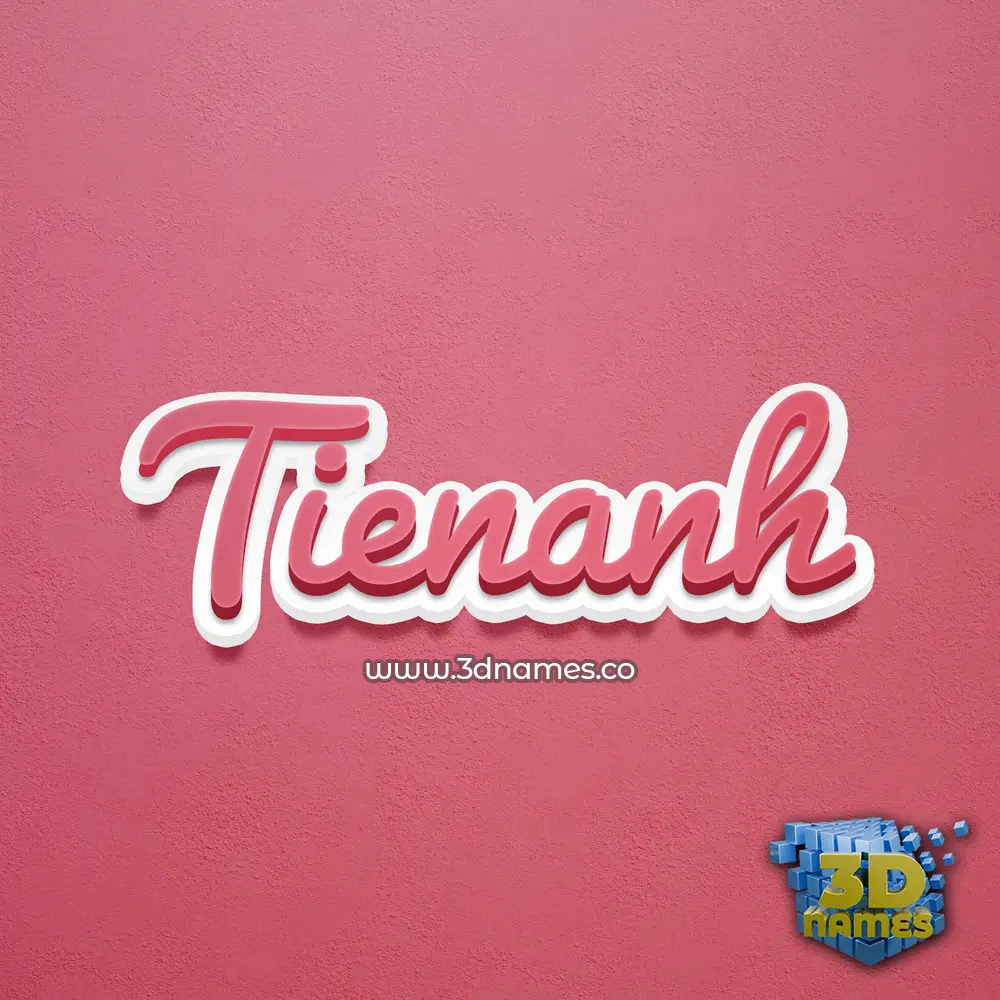 tienanh in Red Scribble style - 3D name wallpaper