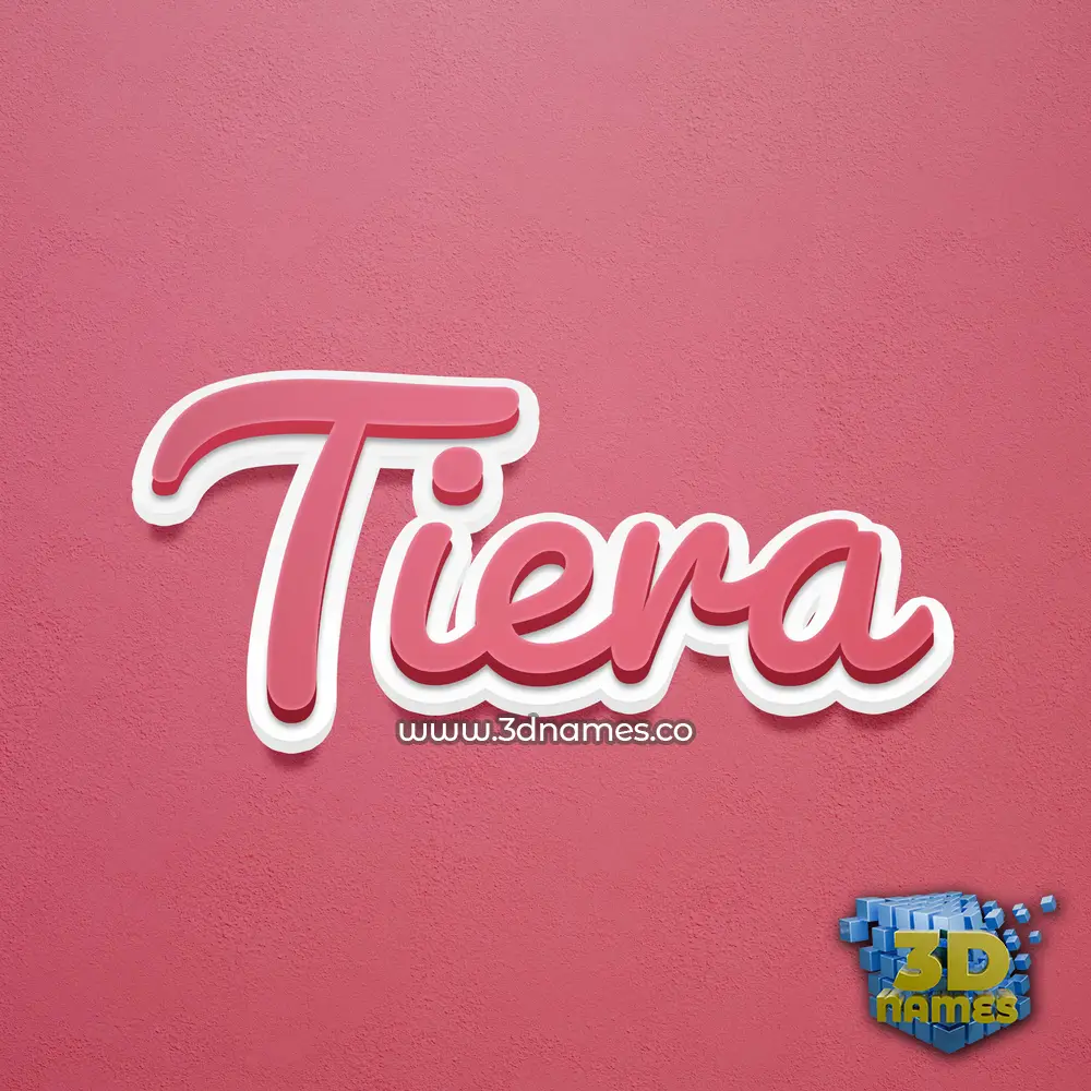 tiera in Red Scribble style - 3D name wallpaper