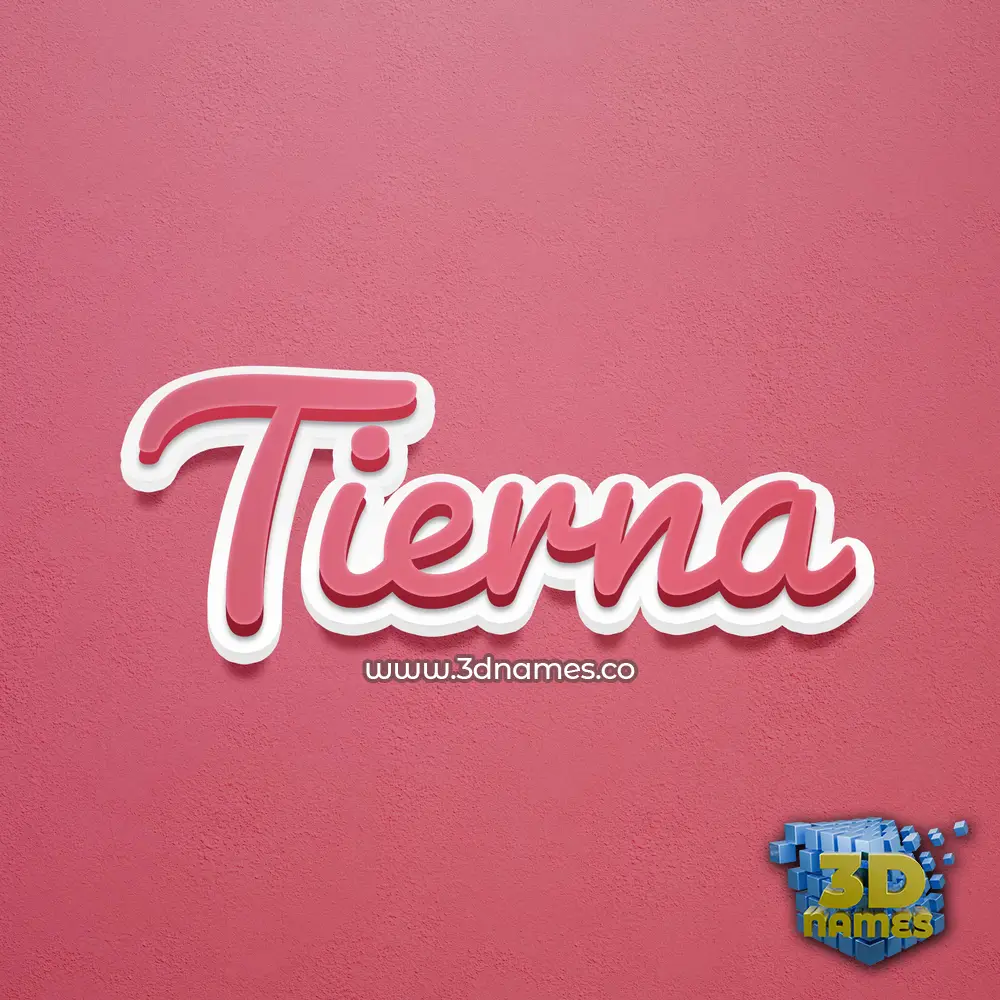 tierna in Red Scribble style - 3D name wallpaper