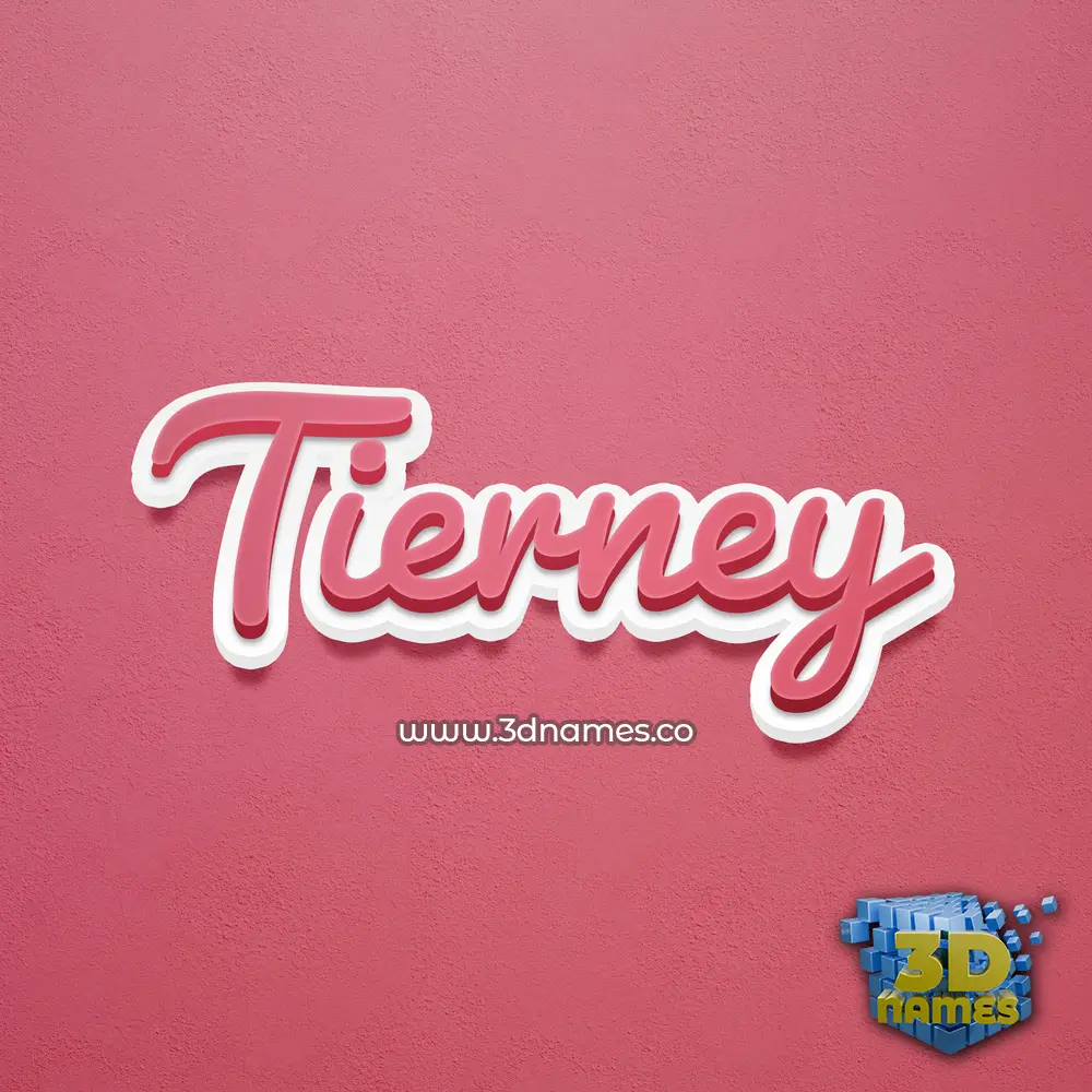 tierney in Red Scribble style - 3D name wallpaper