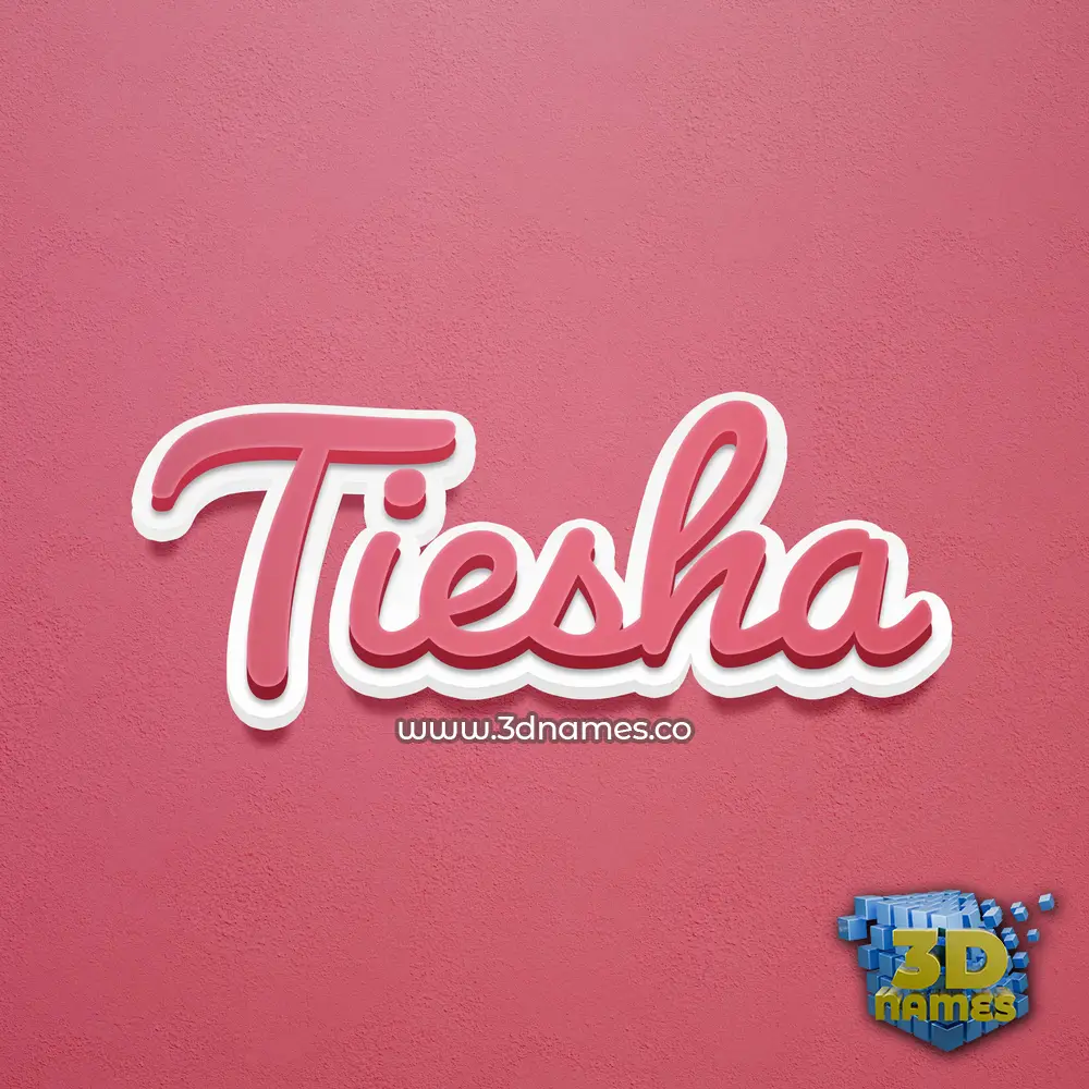 tiesha in Red Scribble style - 3D name wallpaper