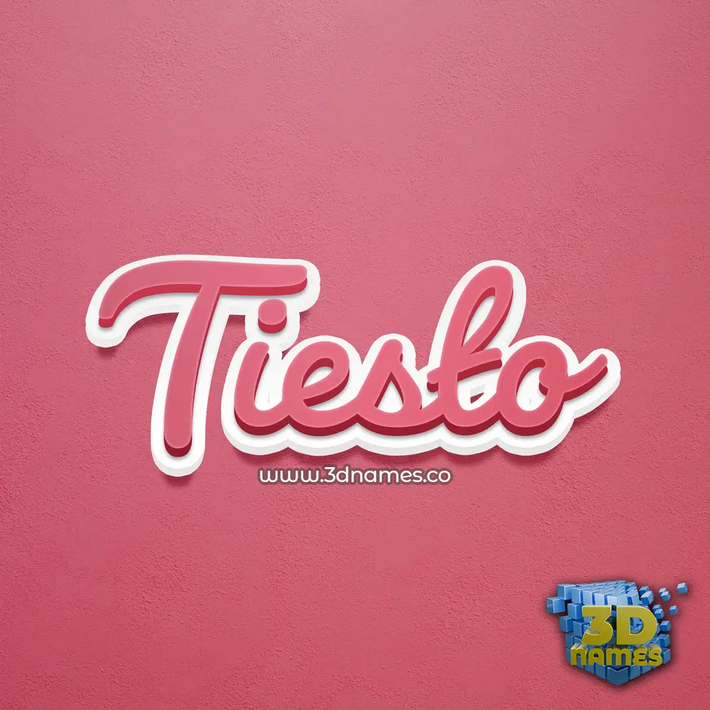tiesto in Red Scribble style - 3D name wallpaper