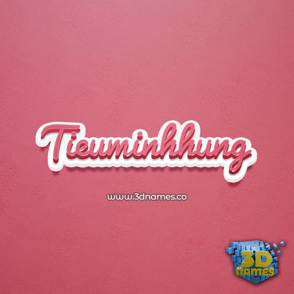 tieuminhhung in Red Scribble style - 3D name wallpaper