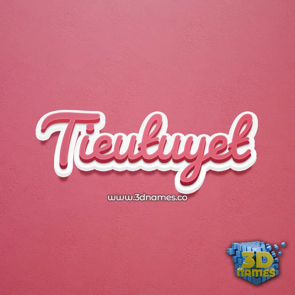 tieutuyet in Red Scribble style - 3D name wallpaper