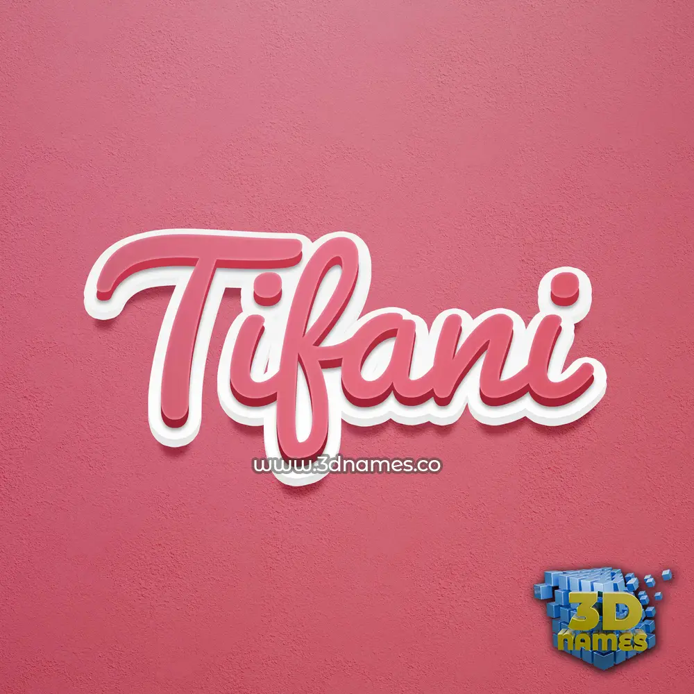 tifani in Red Scribble style - 3D name wallpaper