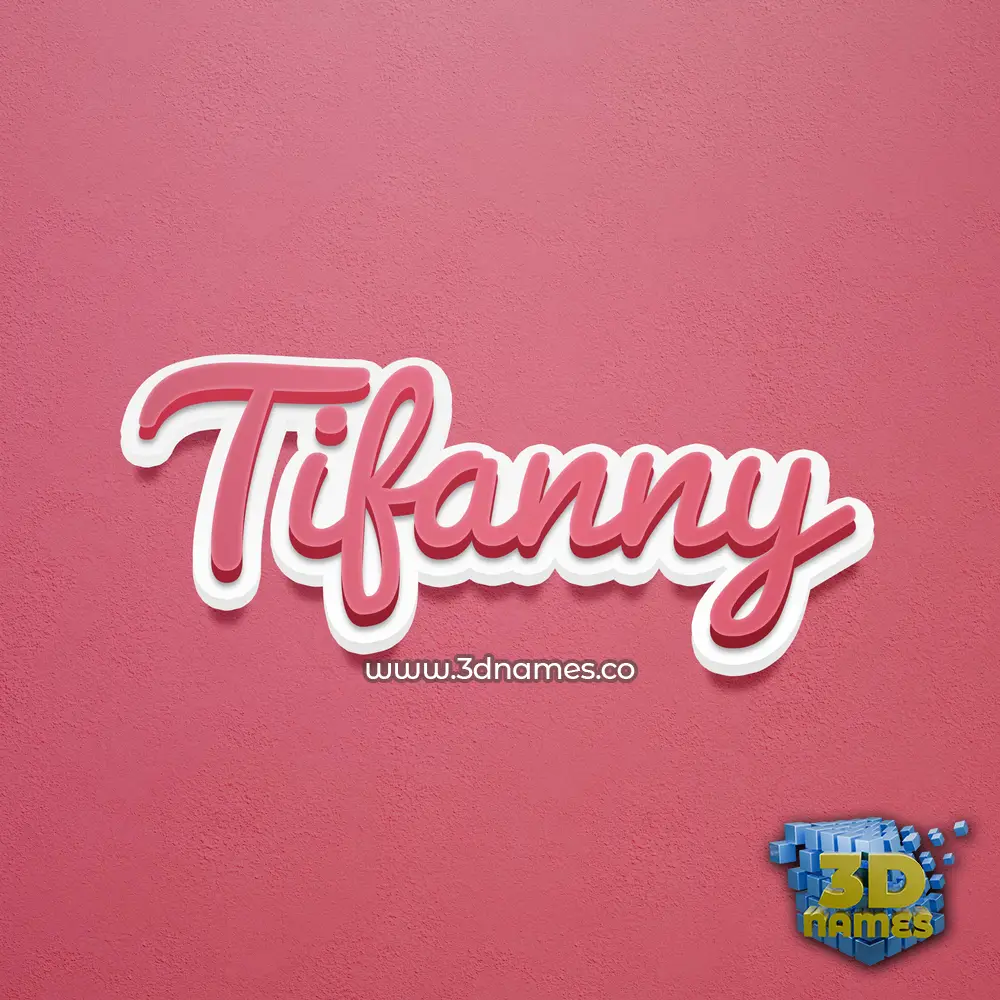 tifanny in Red Scribble style - 3D name wallpaper