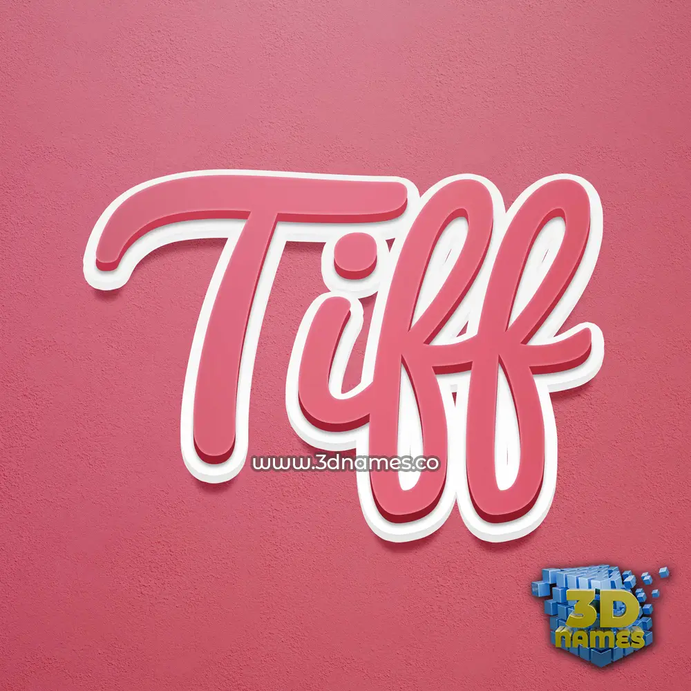 tiff in Red Scribble style - 3D name wallpaper