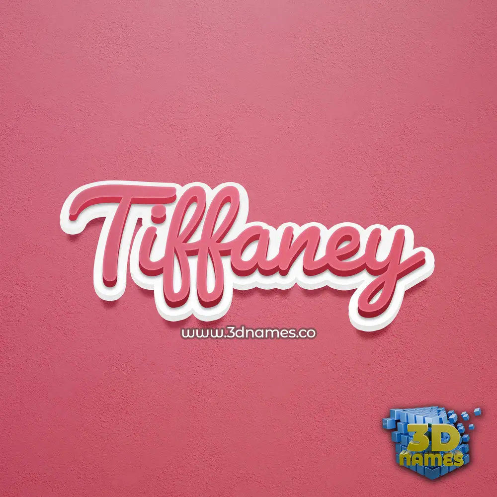 tiffaney in Red Scribble style - 3D name wallpaper