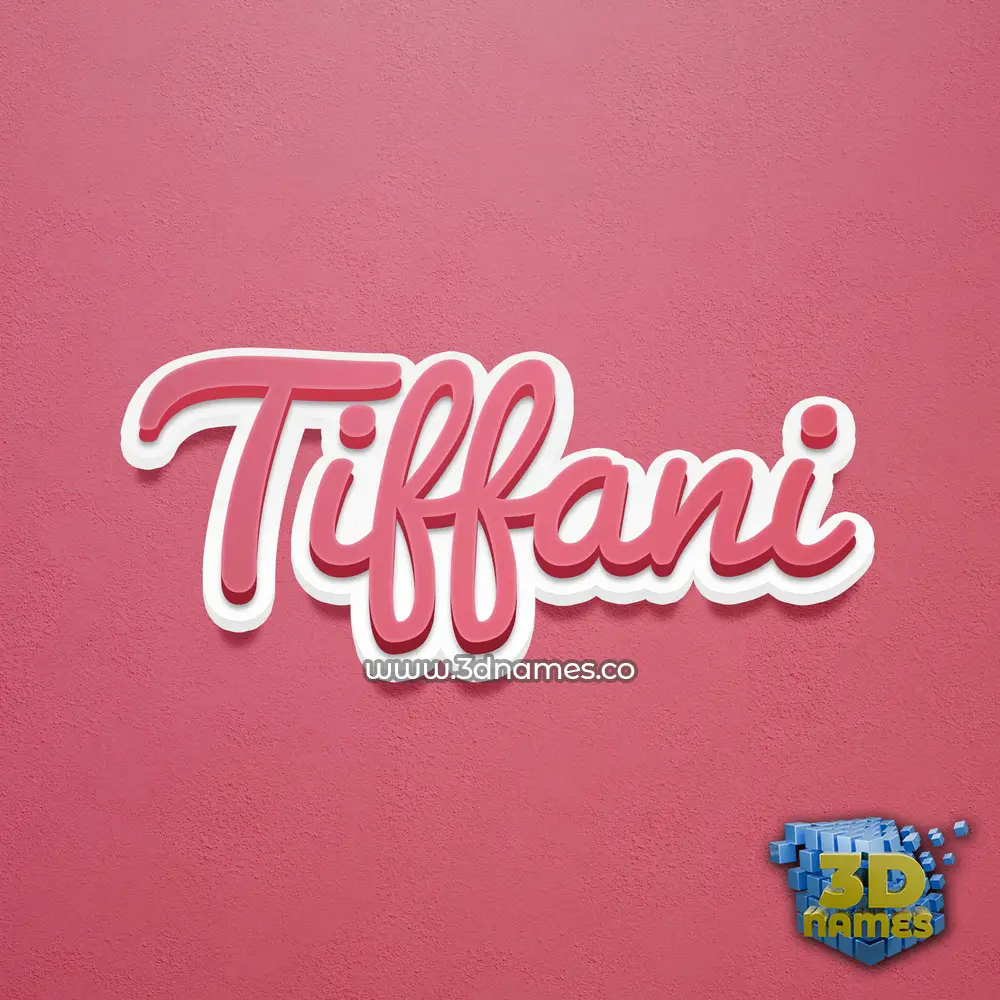tiffani in Red Scribble style - 3D name wallpaper