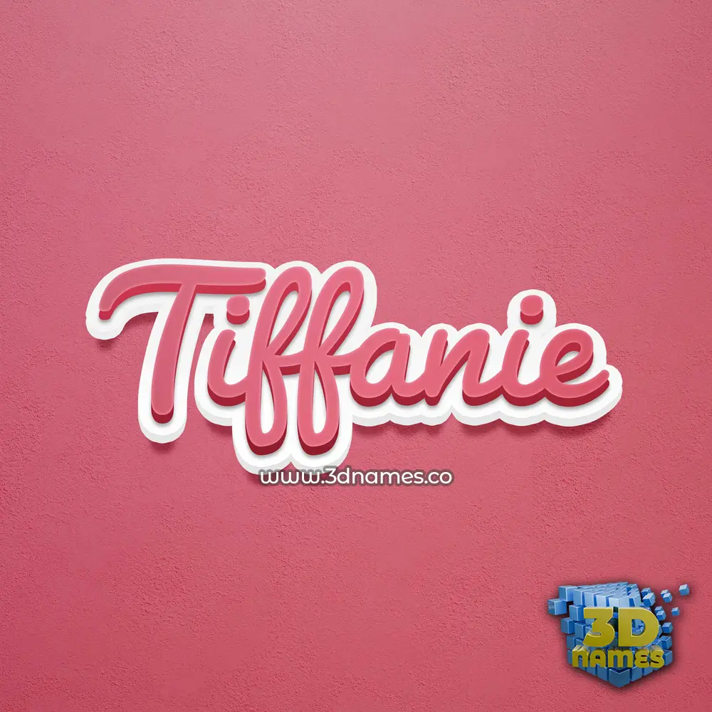 tiffanie in Red Scribble style - 3D name wallpaper