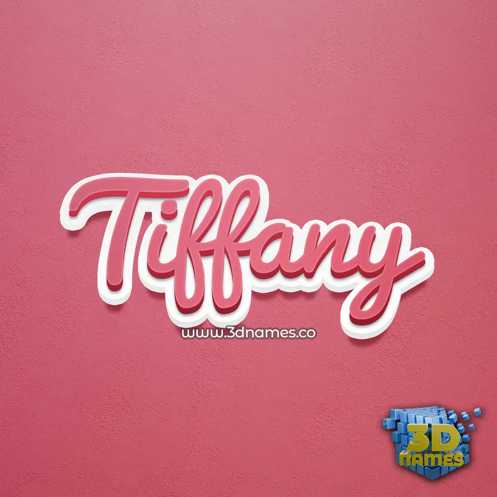 tiffany in Red Scribble style - 3D name wallpaper