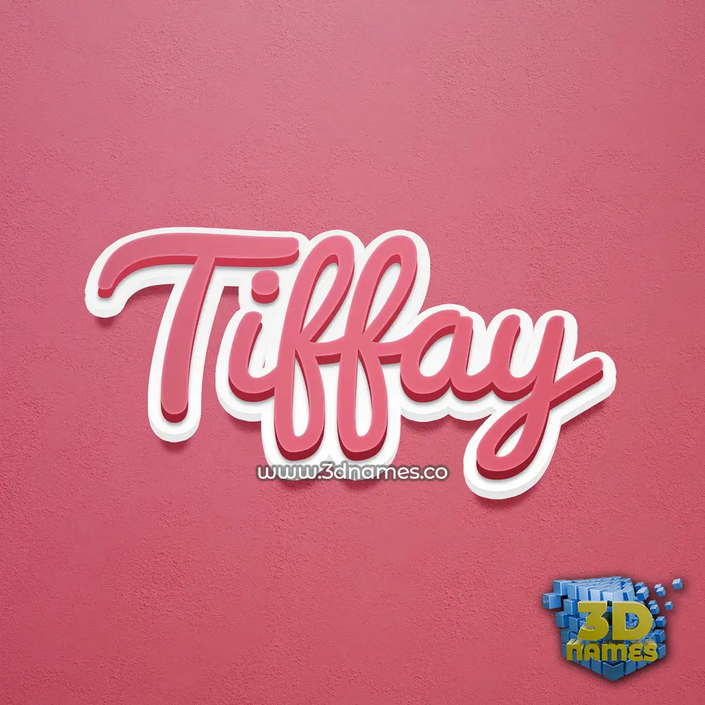 tiffay in Red Scribble style - 3D name wallpaper