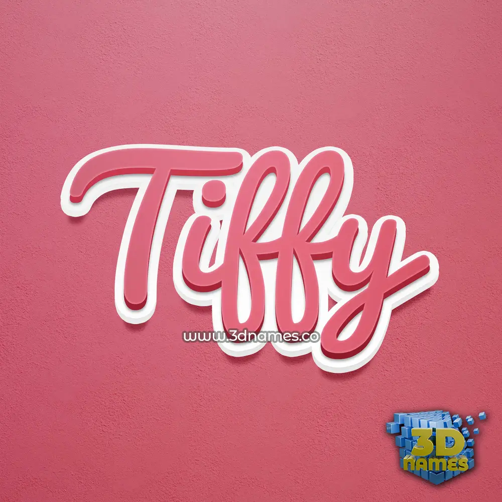 tiffy in Red Scribble style - 3D name wallpaper