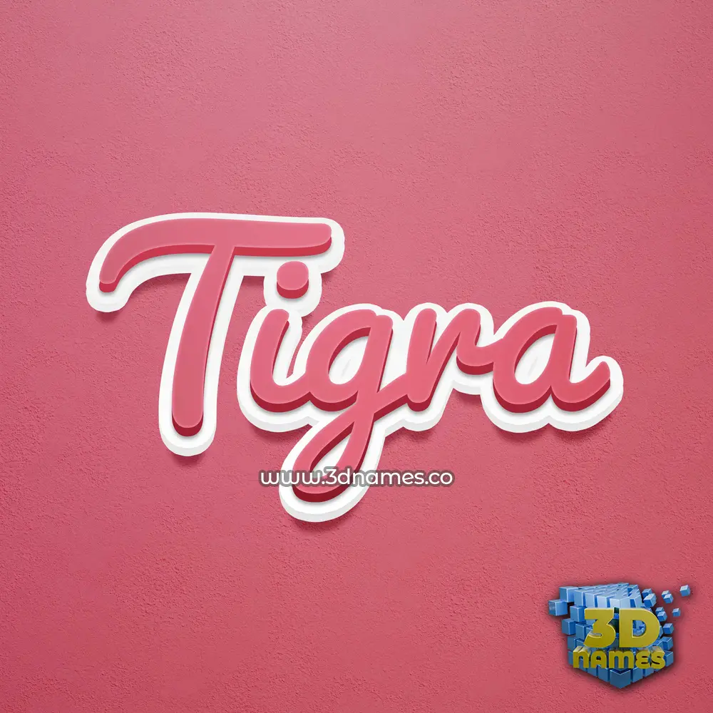 tigra in Red Scribble style - 3D name wallpaper