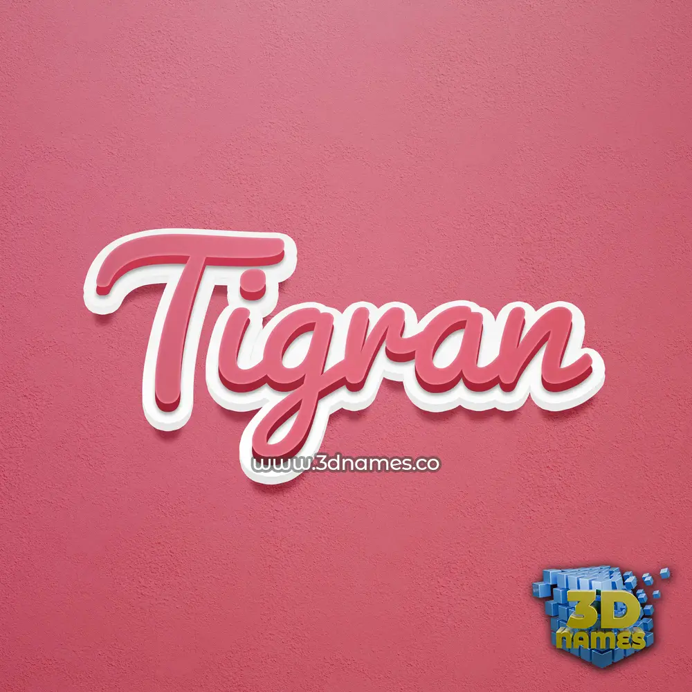 tigran in Red Scribble style - 3D name wallpaper