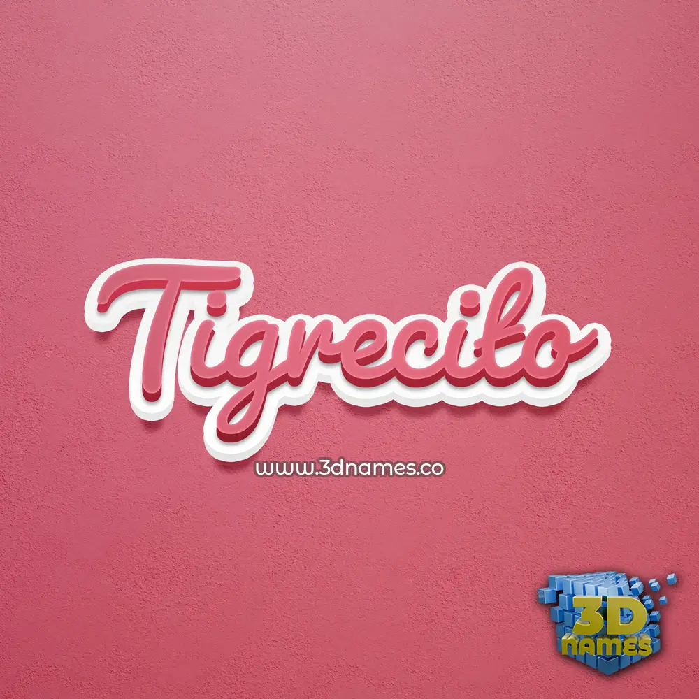 tigrecito in Red Scribble style - 3D name wallpaper