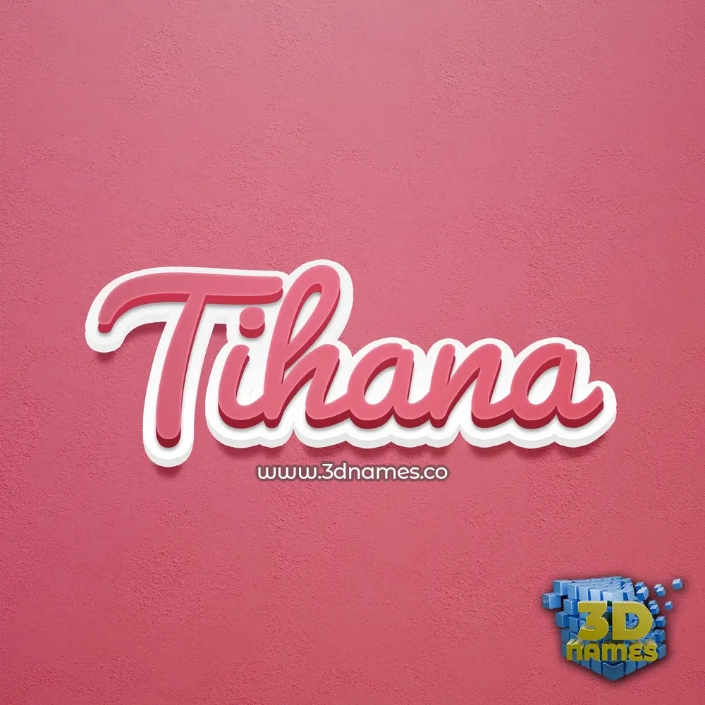 tihana in Red Scribble style - 3D name wallpaper
