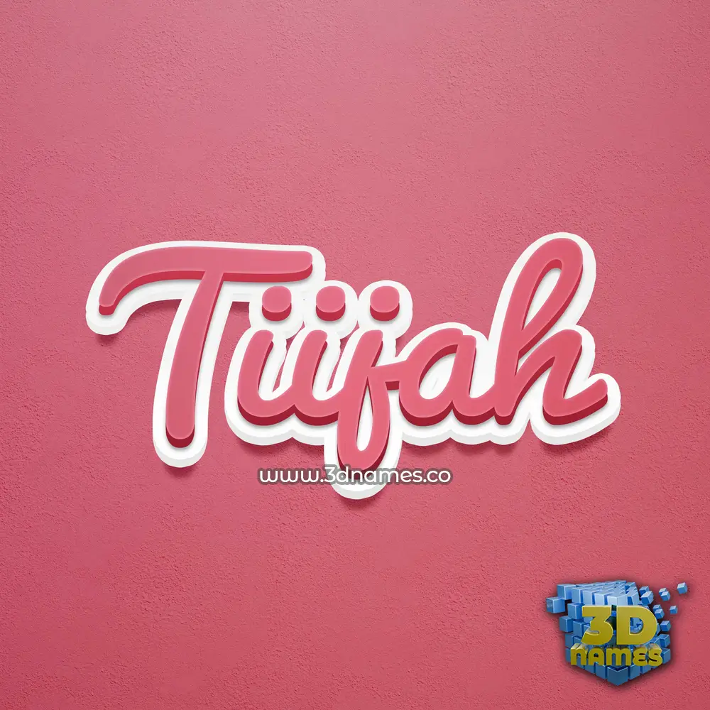 tiijah in Red Scribble style - 3D name wallpaper