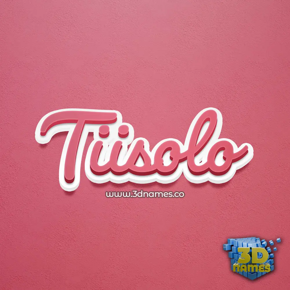 tiisolo in Red Scribble style - 3D name wallpaper