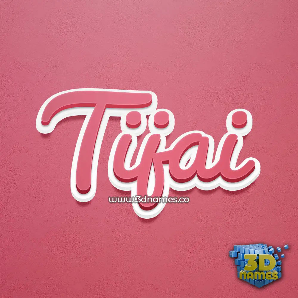tijai in Red Scribble style - 3D name wallpaper