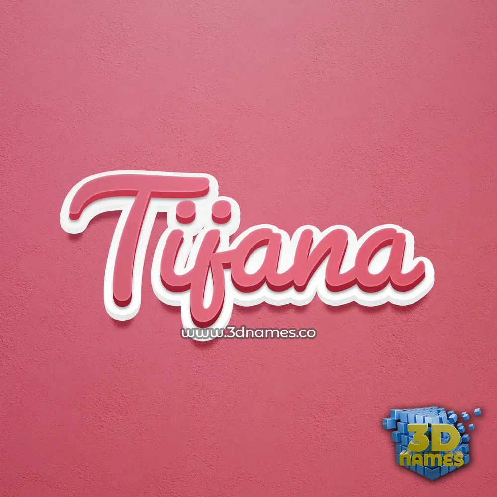 tijana in Red Scribble style - 3D name wallpaper