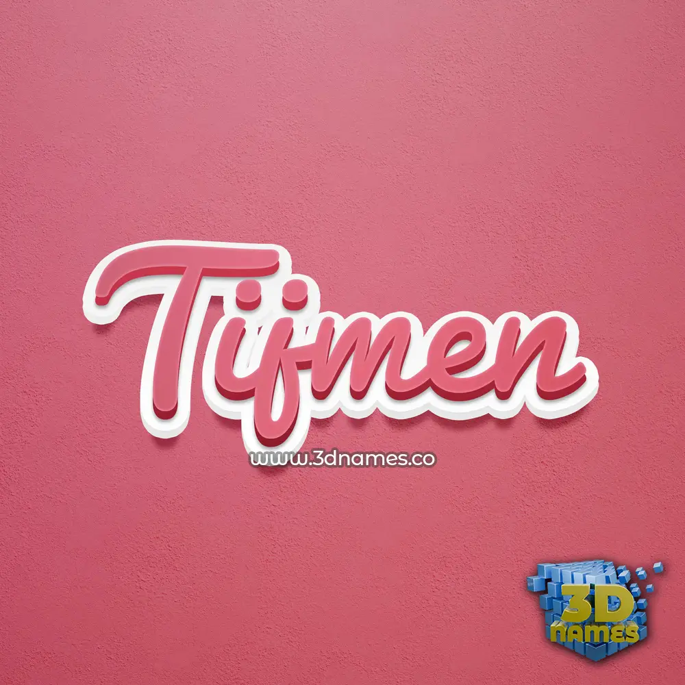 tijmen in Red Scribble style - 3D name wallpaper