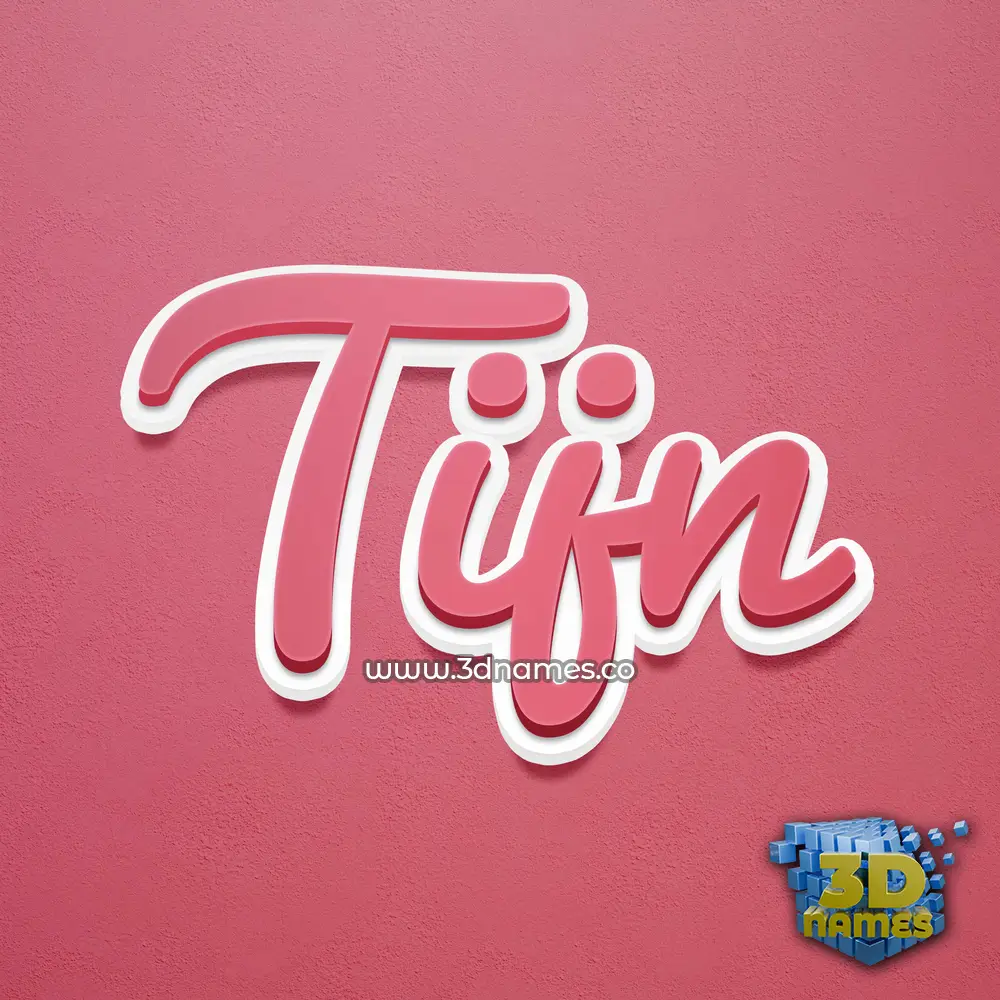 tijn in Red Scribble style - 3D name wallpaper