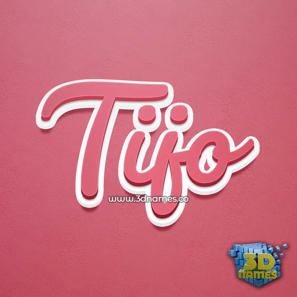 tijo in Red Scribble style - 3D name wallpaper