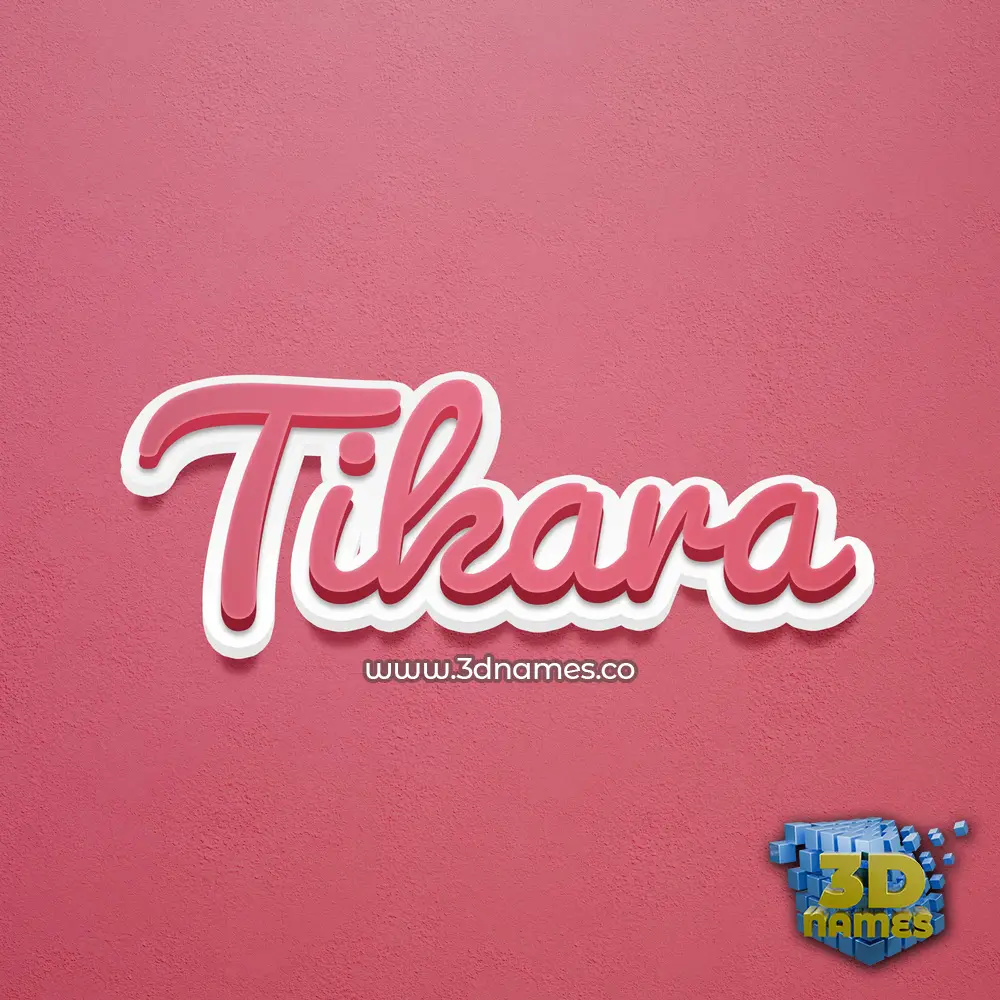 tikara in Red Scribble style - 3D name wallpaper