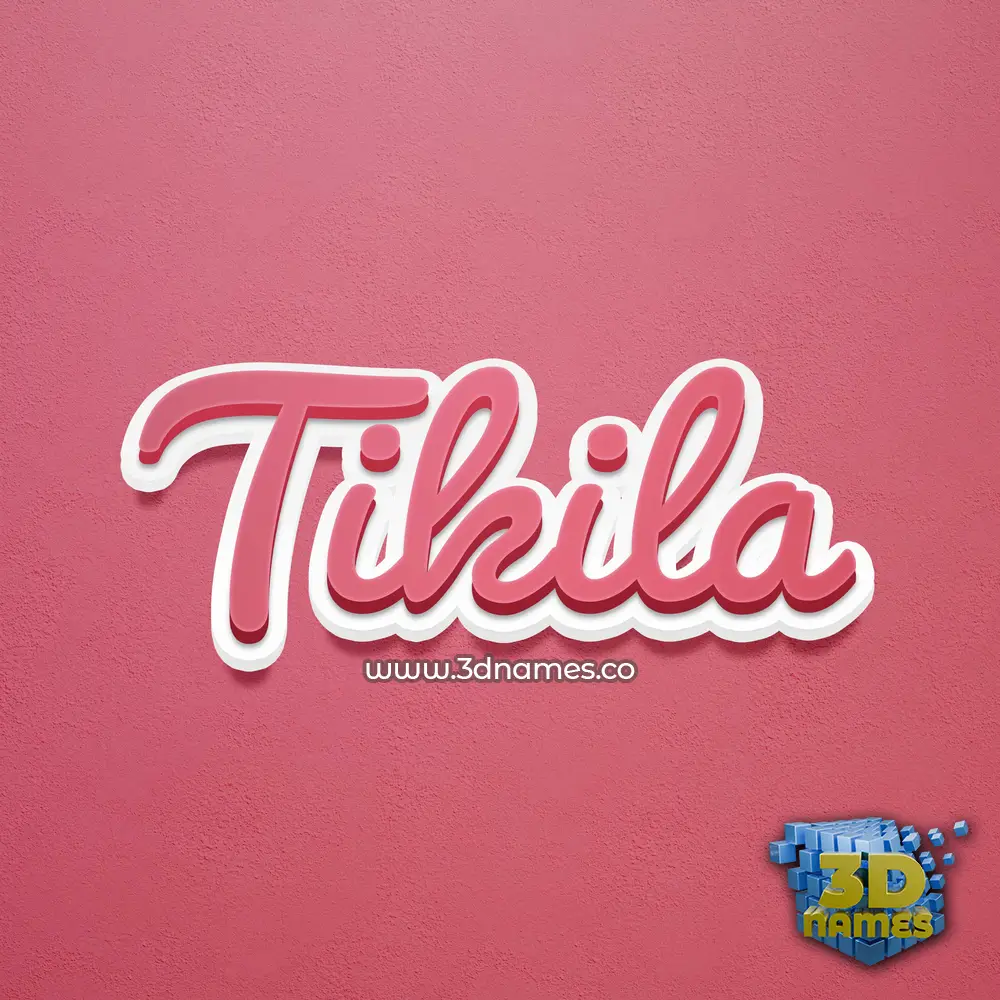 tikila in Red Scribble style - 3D name wallpaper