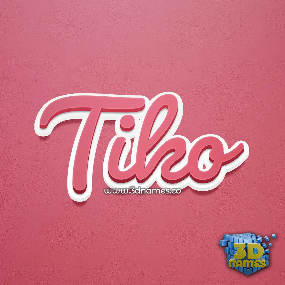 tiko in Red Scribble style - 3D name wallpaper