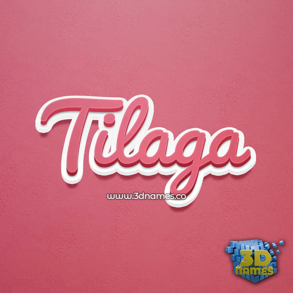 tilaga in Red Scribble style - 3D name wallpaper