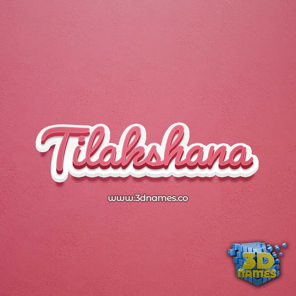 tilakshana in Red Scribble style - 3D name wallpaper