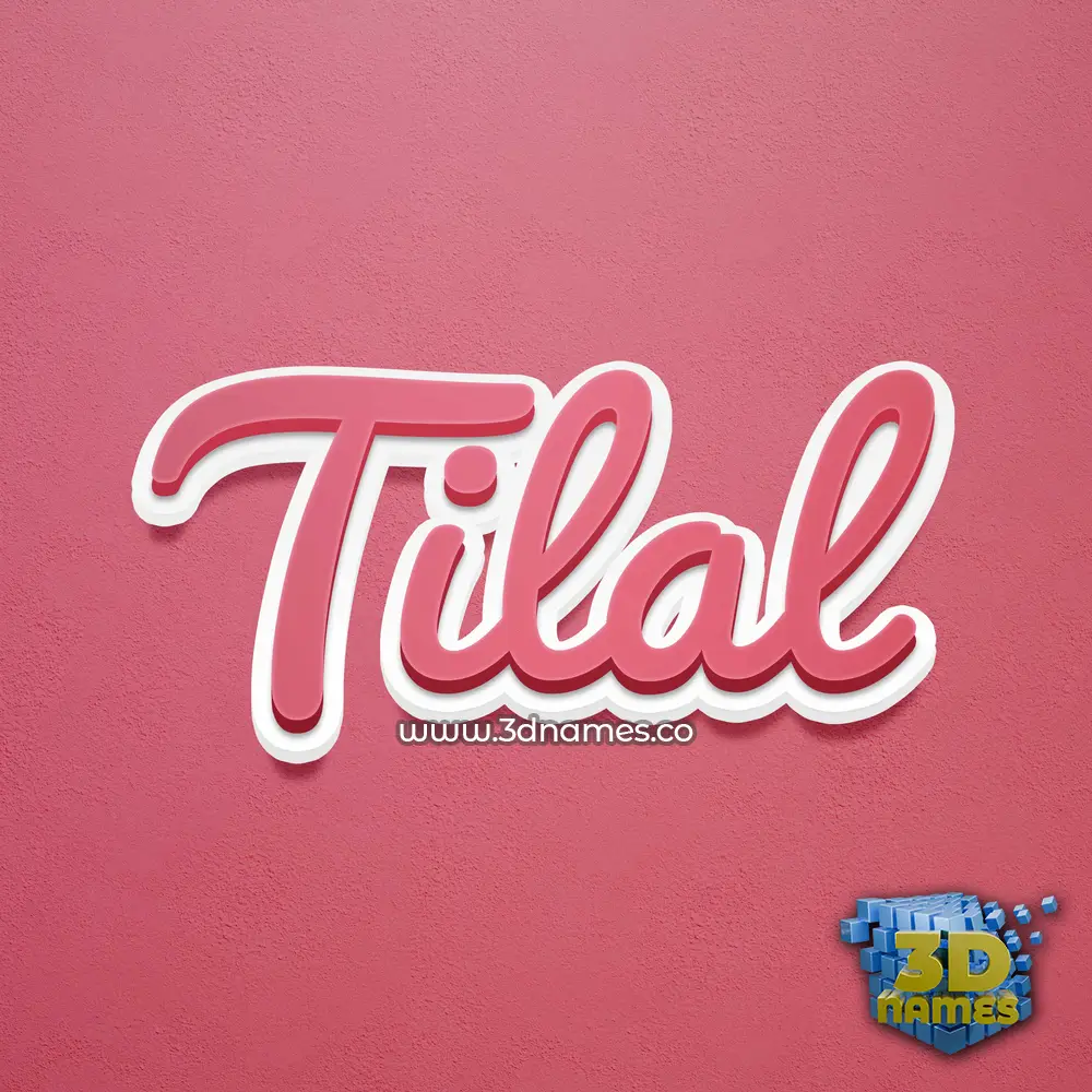 tilal in Red Scribble style - 3D name wallpaper