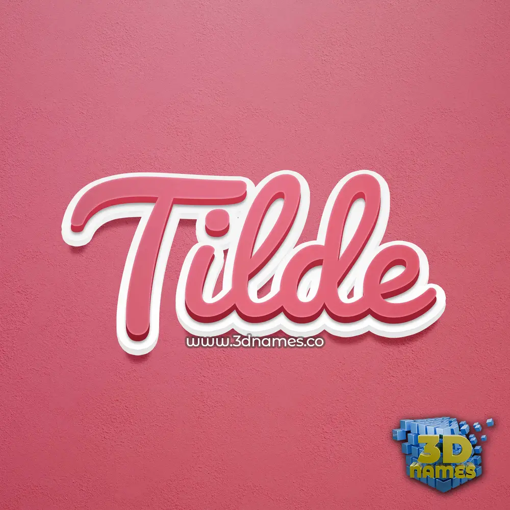 tilde in Red Scribble style - 3D name wallpaper