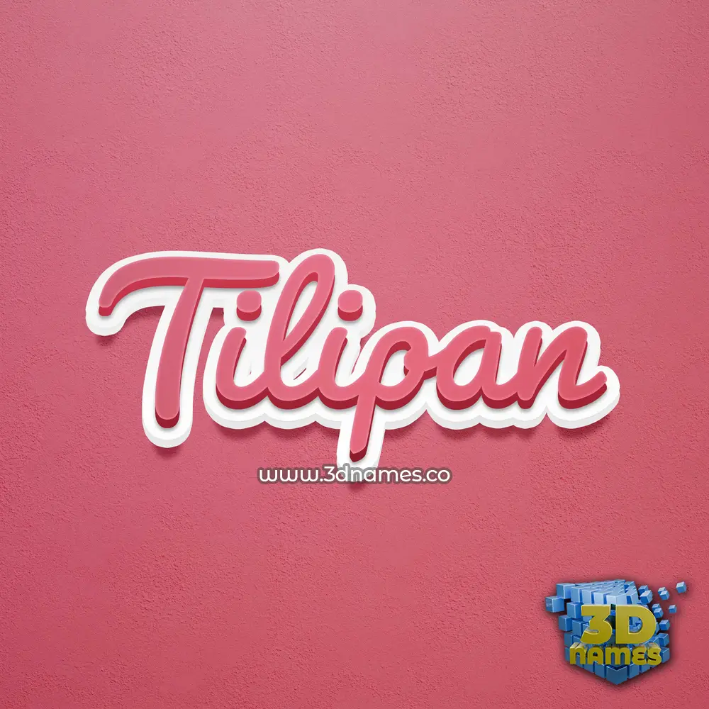 tilipan in Red Scribble style - 3D name wallpaper