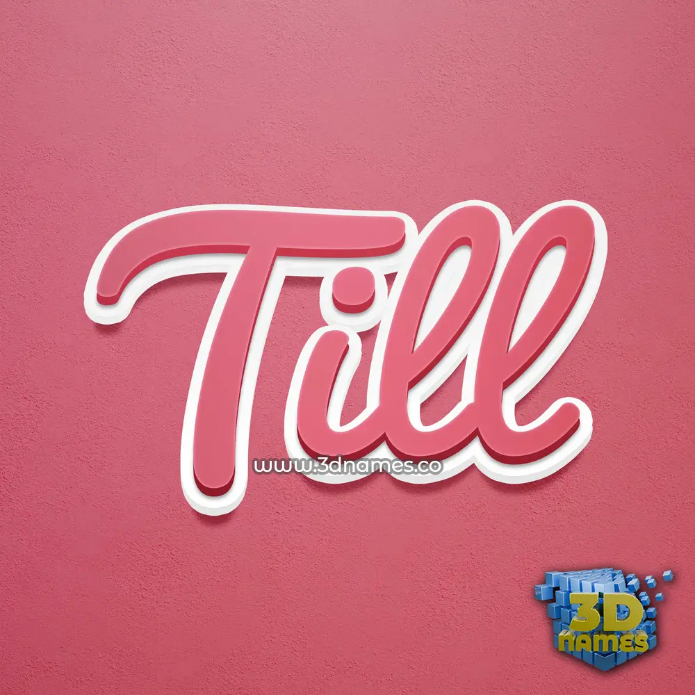 till in Red Scribble style - 3D name wallpaper