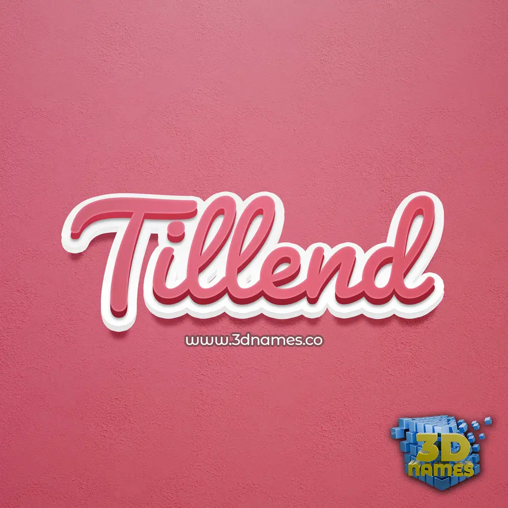 tillend in Red Scribble style - 3D name wallpaper