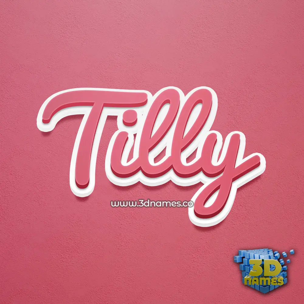 tilly in Red Scribble style - 3D name wallpaper