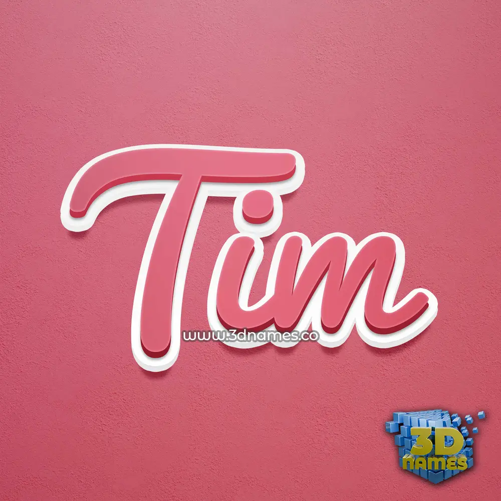 tim in Red Scribble style - 3D name wallpaper