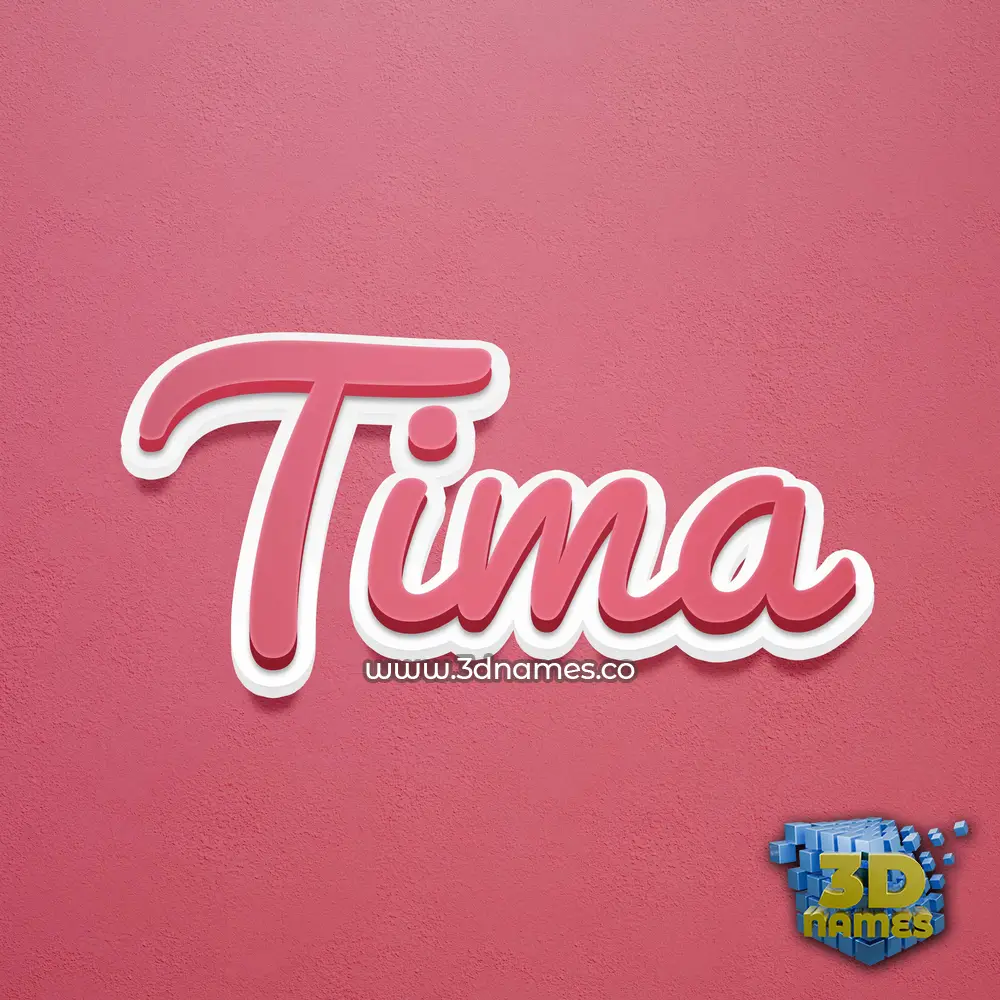 tima in Red Scribble style - 3D name wallpaper