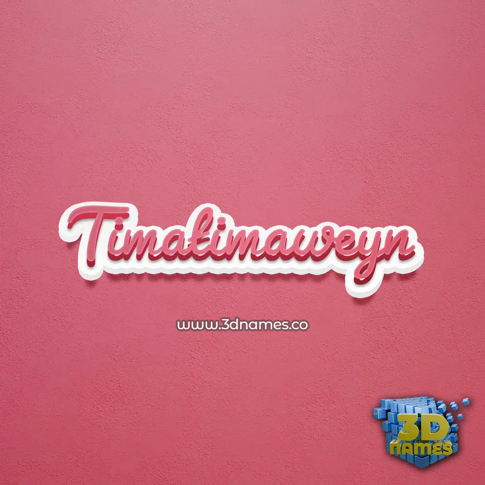 timatimaweyn in Red Scribble style - 3D name wallpaper